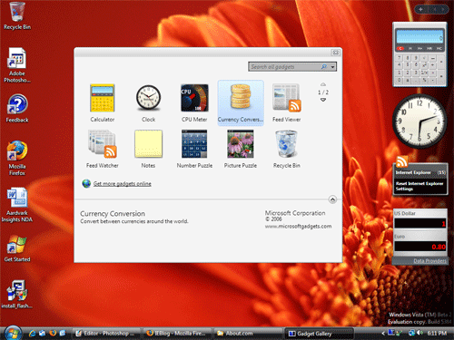 In Windows Vista The Sidebar Allows What To Be Installed